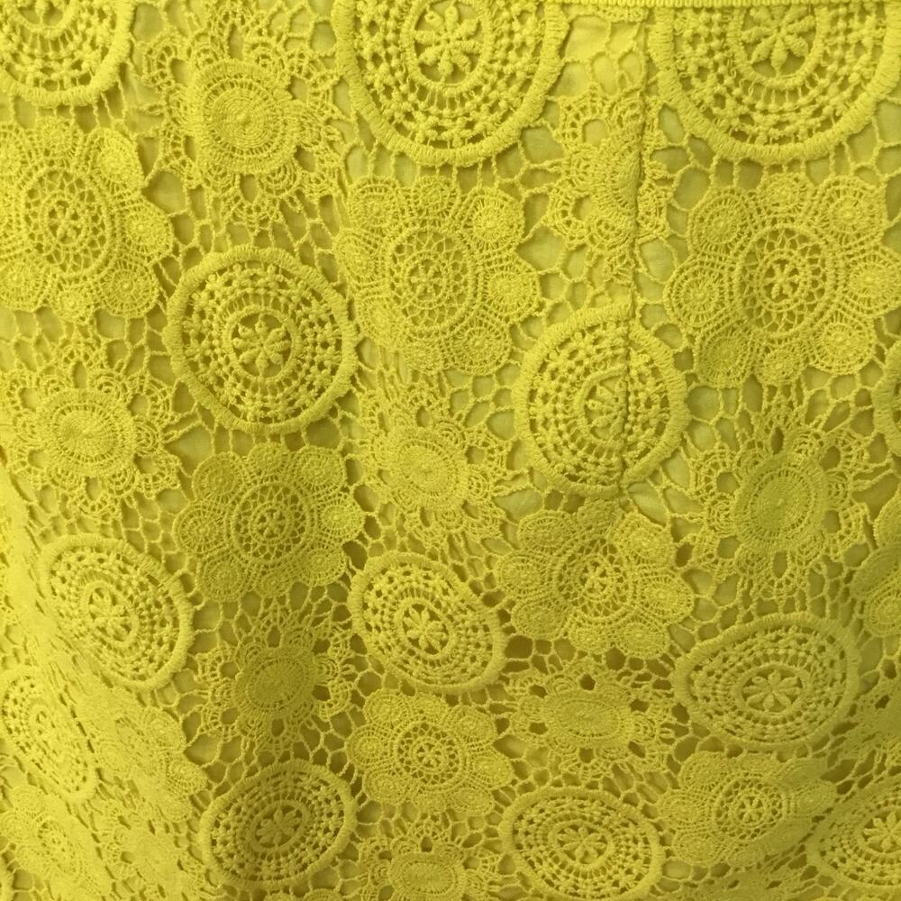 BODEN Yellow Floral Lace Sleeveless Sheath Dress Size 6R - Picture 4 of 8